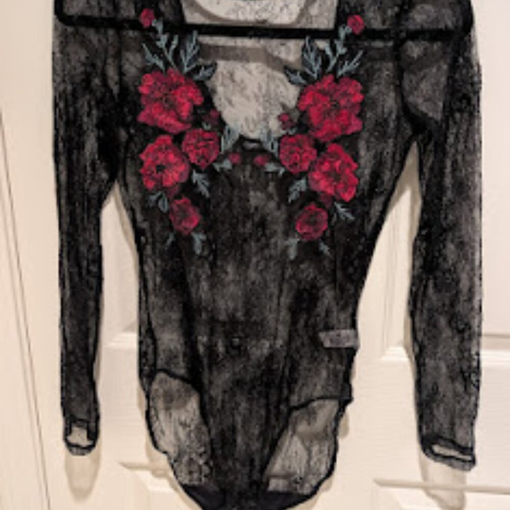 Express Black Lace Bodysuit